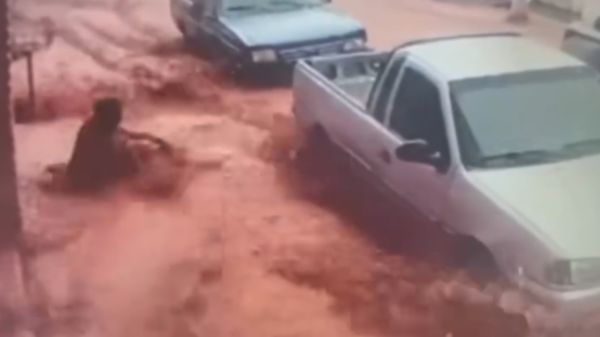 Avó neto enchente São Paulo