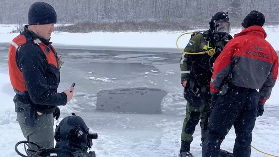 Homem morre cair lago congelado filho 4 anos