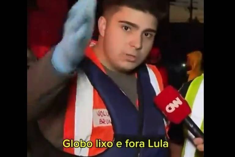 RS: Socorrista diz "Globo lixo" e "Fora Lula" ao vivo durante entrevista à CNN Brasil; assista