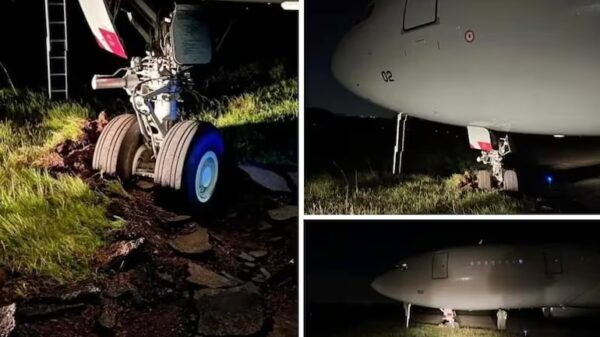 RS: Avião da FAB sofre incidente e sai da pista na Base Aérea de Canoas
