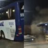 Vídeo mostra momento em que ônibus de turismo é atingido por trem em Minas Gerais