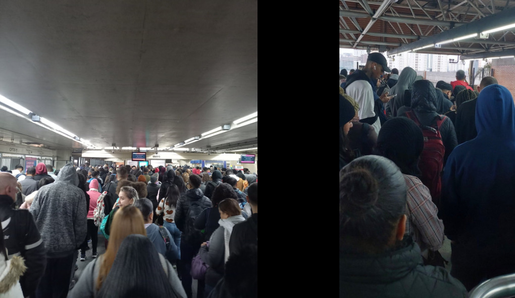 SP: Linha 11-Coral da CPTM e 3-Vermelha do Metrô têm manhã de falhas e lotação