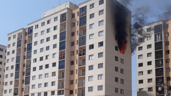 Casal e bebê de 2 meses morrem ao pular do 7º andar para fugir de incêndio no Entorno do DF