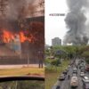 SP: Avenida 23 de Maio é interditada após incêndio em viaduto