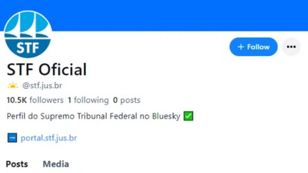 STF abre conta oficial no Bluesky, rede social sem representante legal no Brasil