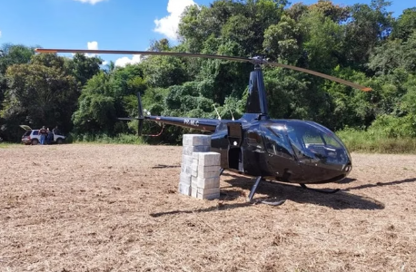 PF faz operação contra bando que levou 453 kg de drogas em helicóptero