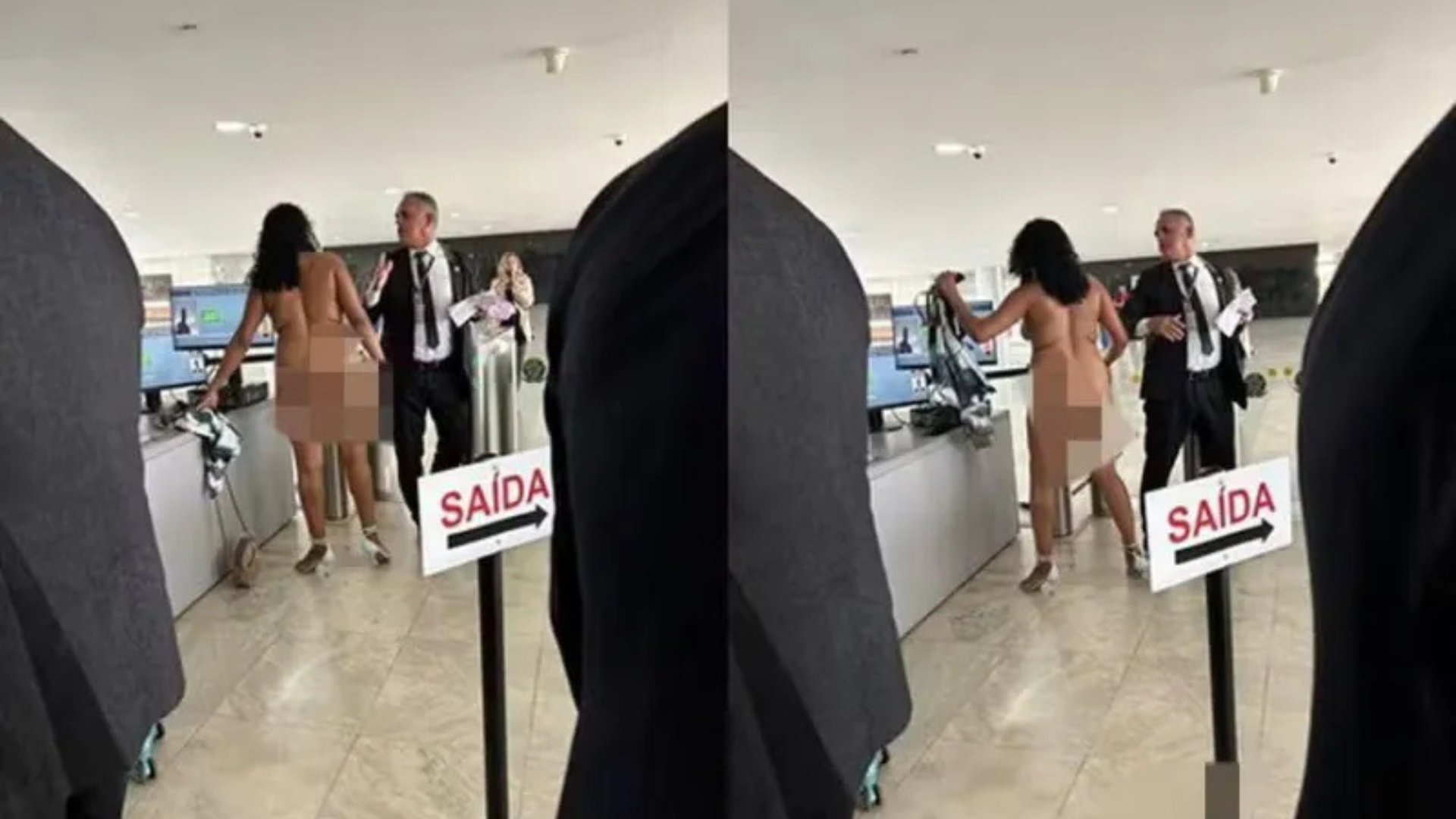 Mulher fica pelada após entrar no Palácio do Planalto e pede para falar com Lula; assista