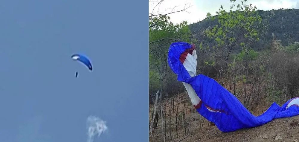 Turista perde o controle de parapente e morre após queda na Paraíba