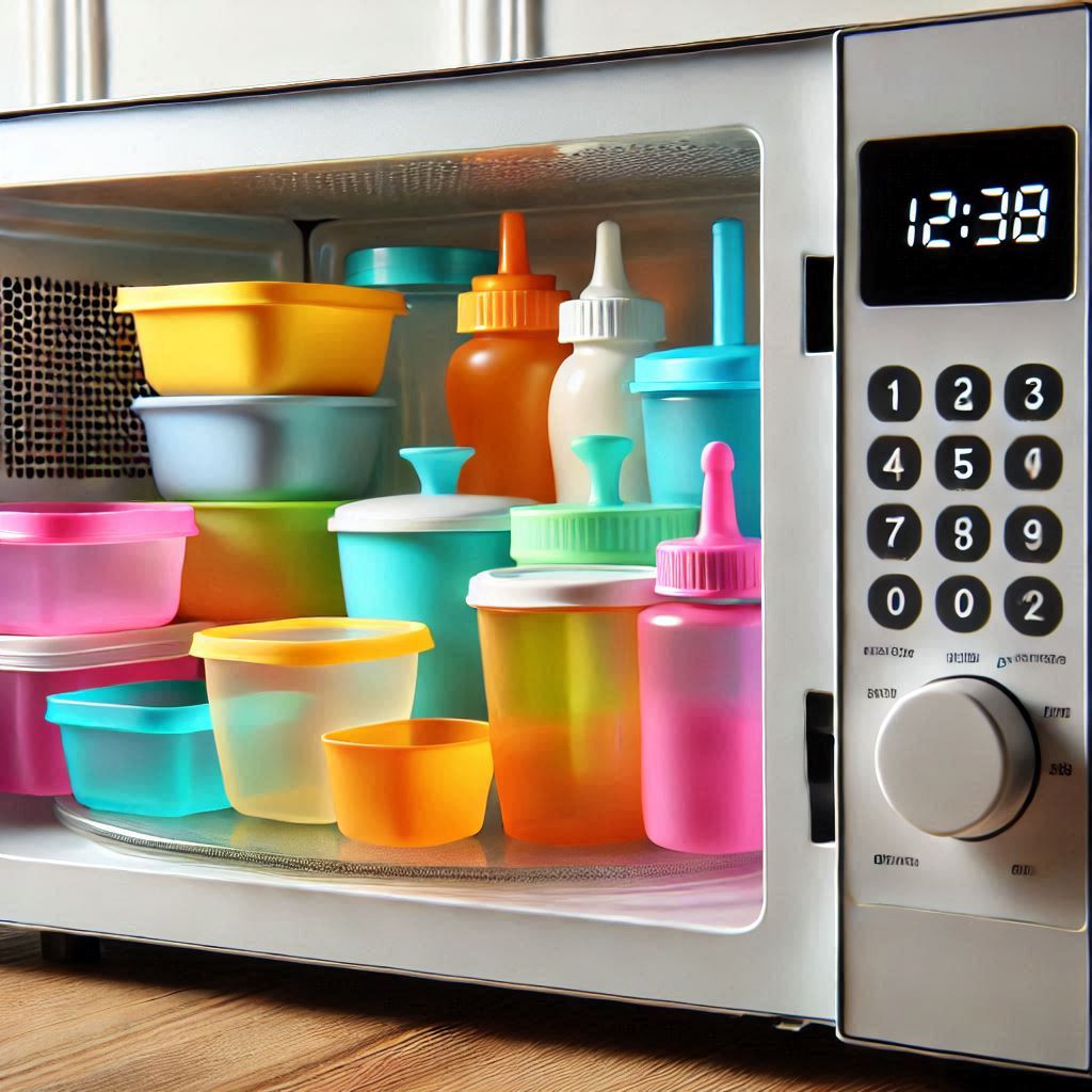 recipientes de plástico no micro-ondas