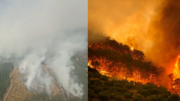 Espanha sofre com incêndio