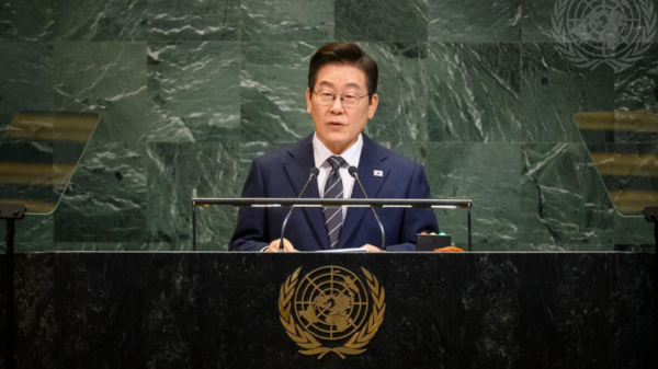 O presidente da Coreia do Sul, Lee Jae Myung,