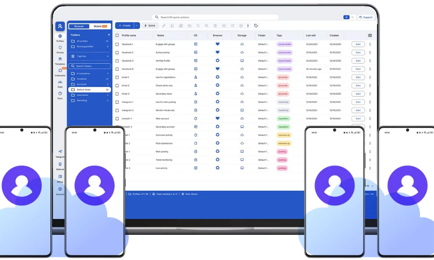 Celular na nuvem para agências de marketing