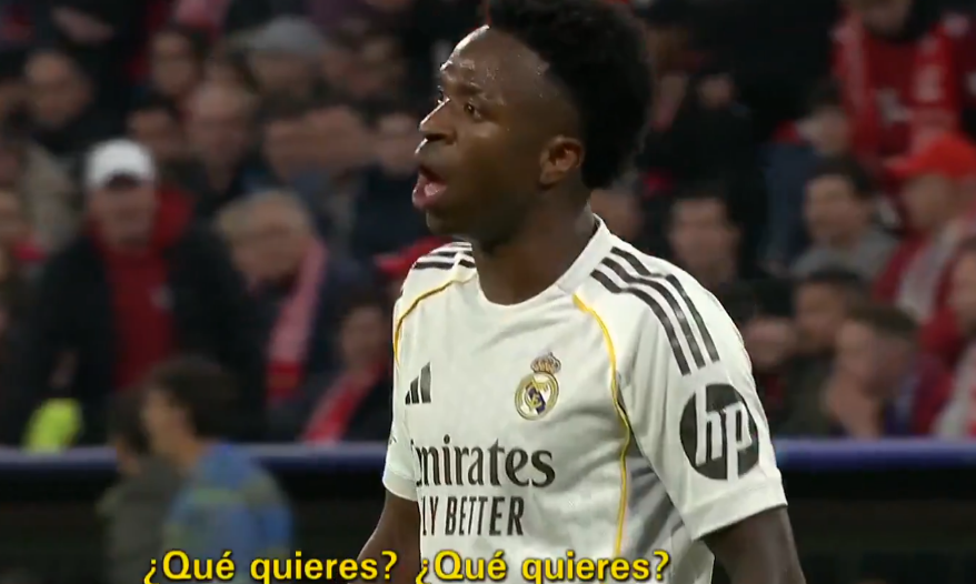 Câmeras de TV revelam frase pesada de Vini Jr. para Bellingham em momento de tensão na Champions