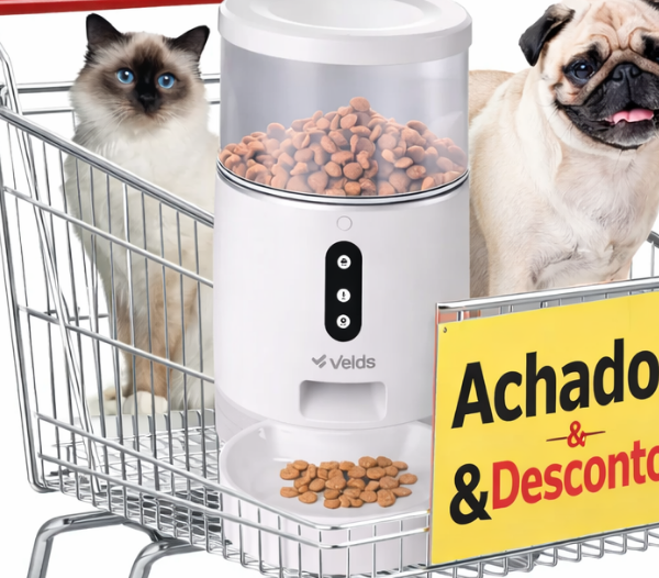 Aperte um botão e alimente seu pet de onde estiver: Aproveite os 34% OFF"
