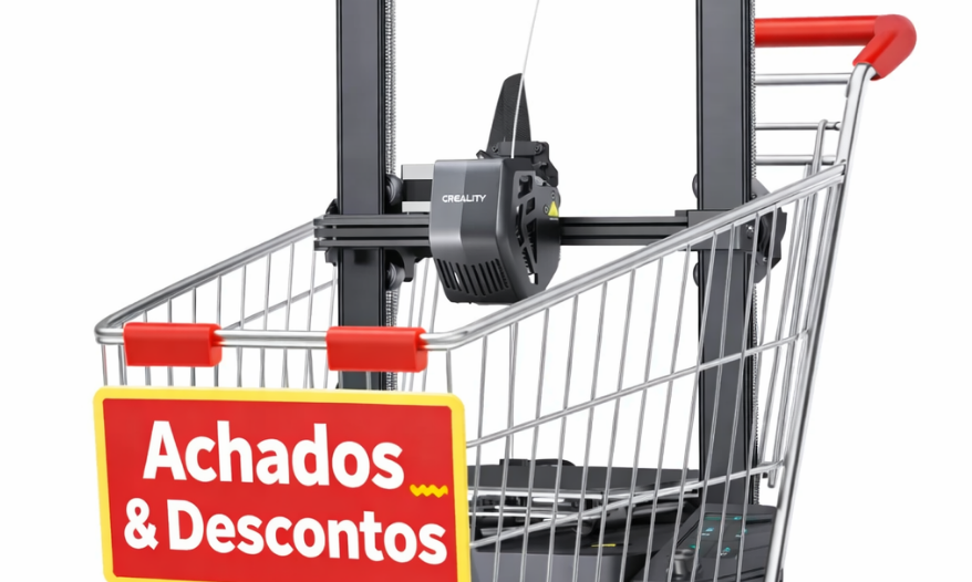 Impressora 3D da Creality entra em oferta no Mercado Livre com 36% de desconto por menos de R$ 1.500