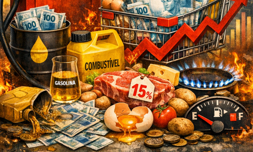 Com alta na gasolina e na comida, inflação acelera para 0,88% em março