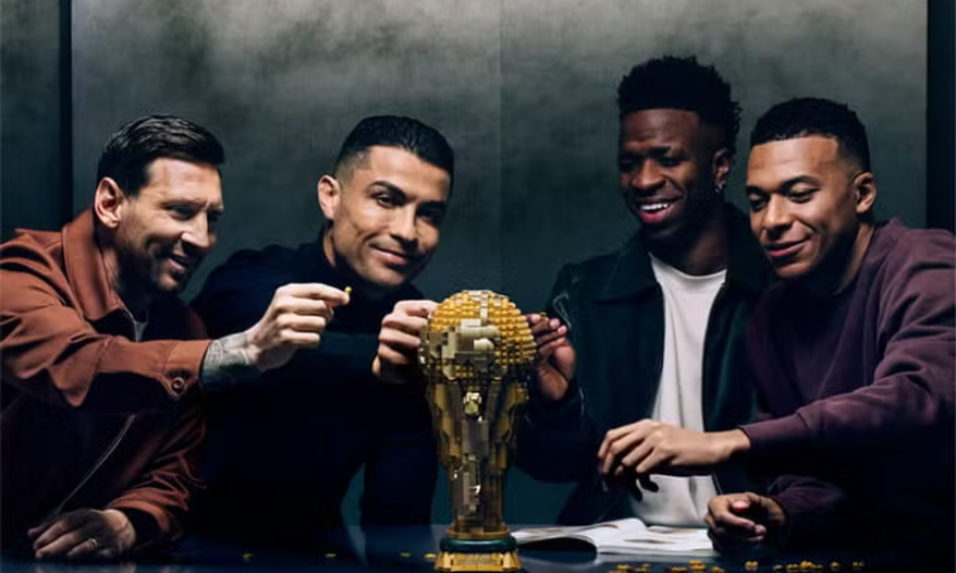 Lego lança coleção especial para a Copa de 2026 com Vini Jr., Messi, CR7 e Mbappé