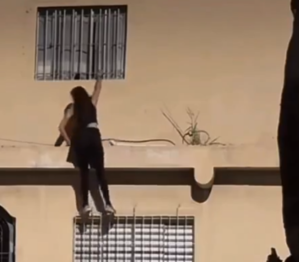 mulher picha e apanha