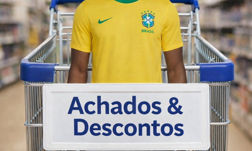 Camisa oficial da Seleção Brasileira 2026/27 entra em oferta com cupom de R$ 50 OFF