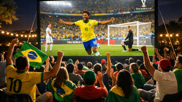 Copa do Mundo na tela gigante