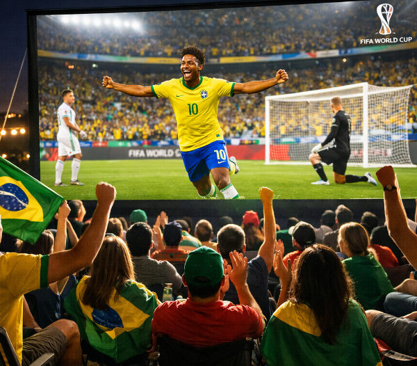 Copa do Mundo na tela gigante