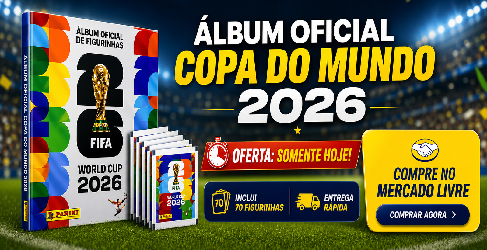 Oferta Álbum Oficial Copa do Mundo 2026 - Somente Hoje no Mercado Livre