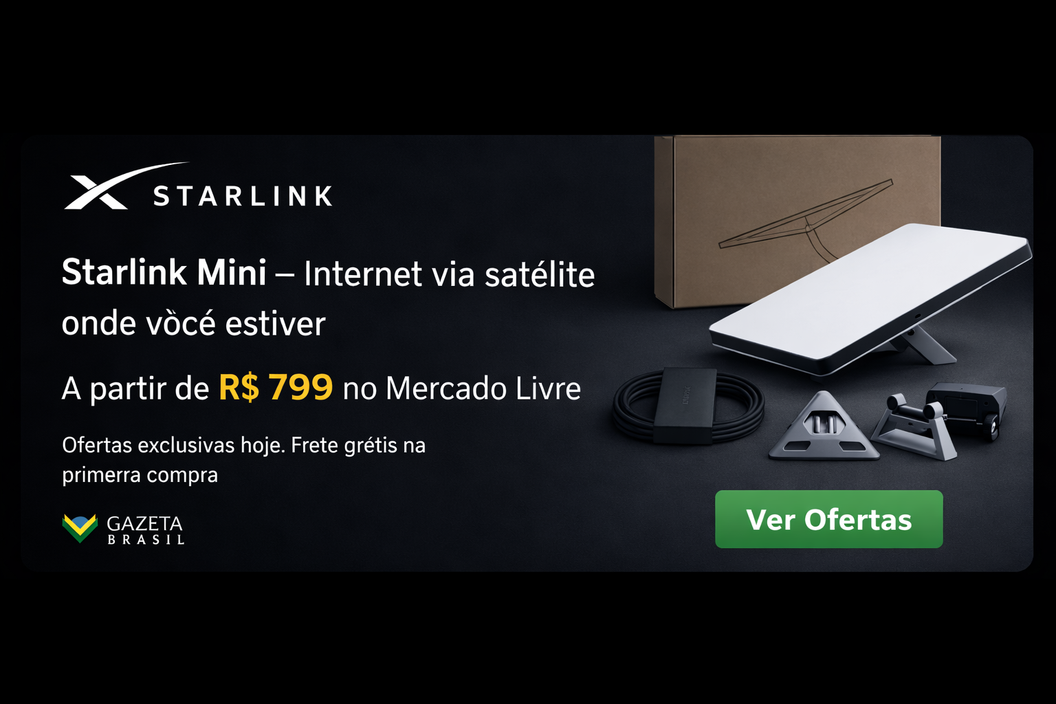 Starlink Mini – Internet via satélite onde você estiver