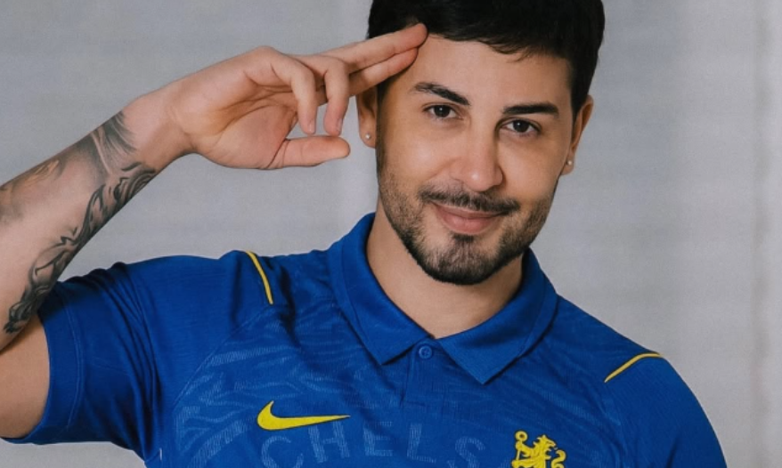 uniforme do Chelsea carlinhos maia
