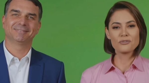 Flávio e Michelle Bolsonaro