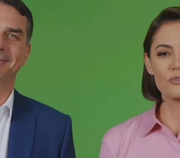 Flávio e Michelle Bolsonaro