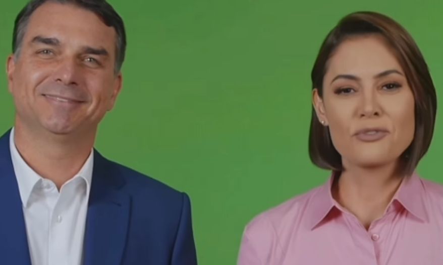 Flávio e Michelle Bolsonaro