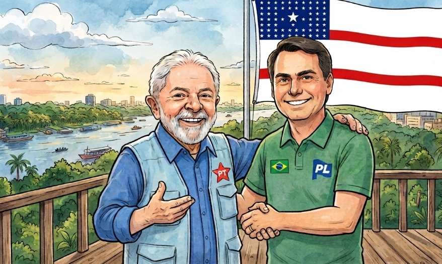 Lula e Flávio no Amazonas
