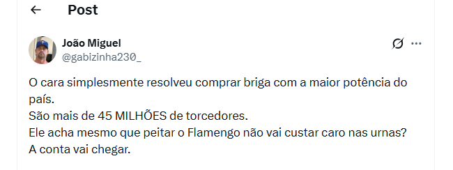 "Hoje sou Flávio Bolsonaro 22": torcedores do Flamengo reagem à MP das bets - Gazeta Brasil 2 "Hoje sou Flávio Bolsonaro 22": torcedores do Flamengo reagem à MP das bets - Gazeta Brasil 1