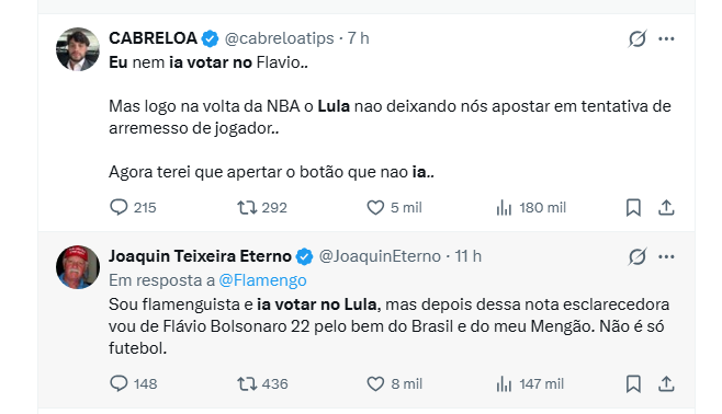 "Hoje sou Flávio Bolsonaro 22": torcedores do Flamengo reagem à MP das bets - Gazeta Brasil 4 "Hoje sou Flávio Bolsonaro 22": torcedores do Flamengo reagem à MP das bets - Gazeta Brasil 3