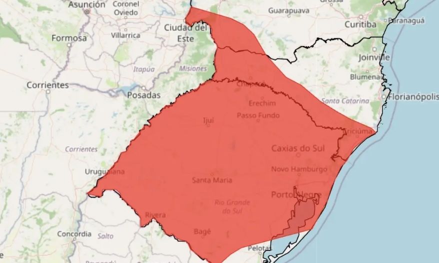 tempestades em estados do Sul do Brasil
